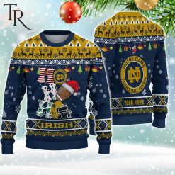NCAA Notre Dame Fighting Irish HO HO HO Ugly Christmas Sweater