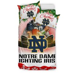 Alternative view of NCAA Notre Dame Fighting Irish Merry Christmas Bedding Set