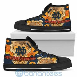 Alternative view of NCAA Notre Dame Fighting Irish Skull Style High Top Shoes