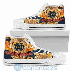 NCAA Notre Dame Fighting Irish Skull Style High Top Shoes