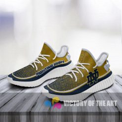 NCAA Notre Dame Fighting Irish Words In Line Logo Yeezy Boost Sneakers