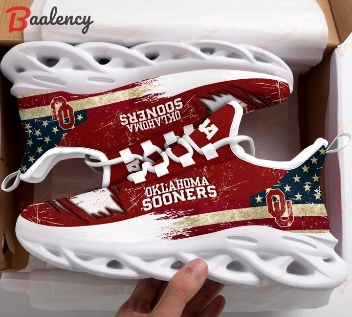 NCAA Oklahoma Sooners American Flag Max Soul Shoes