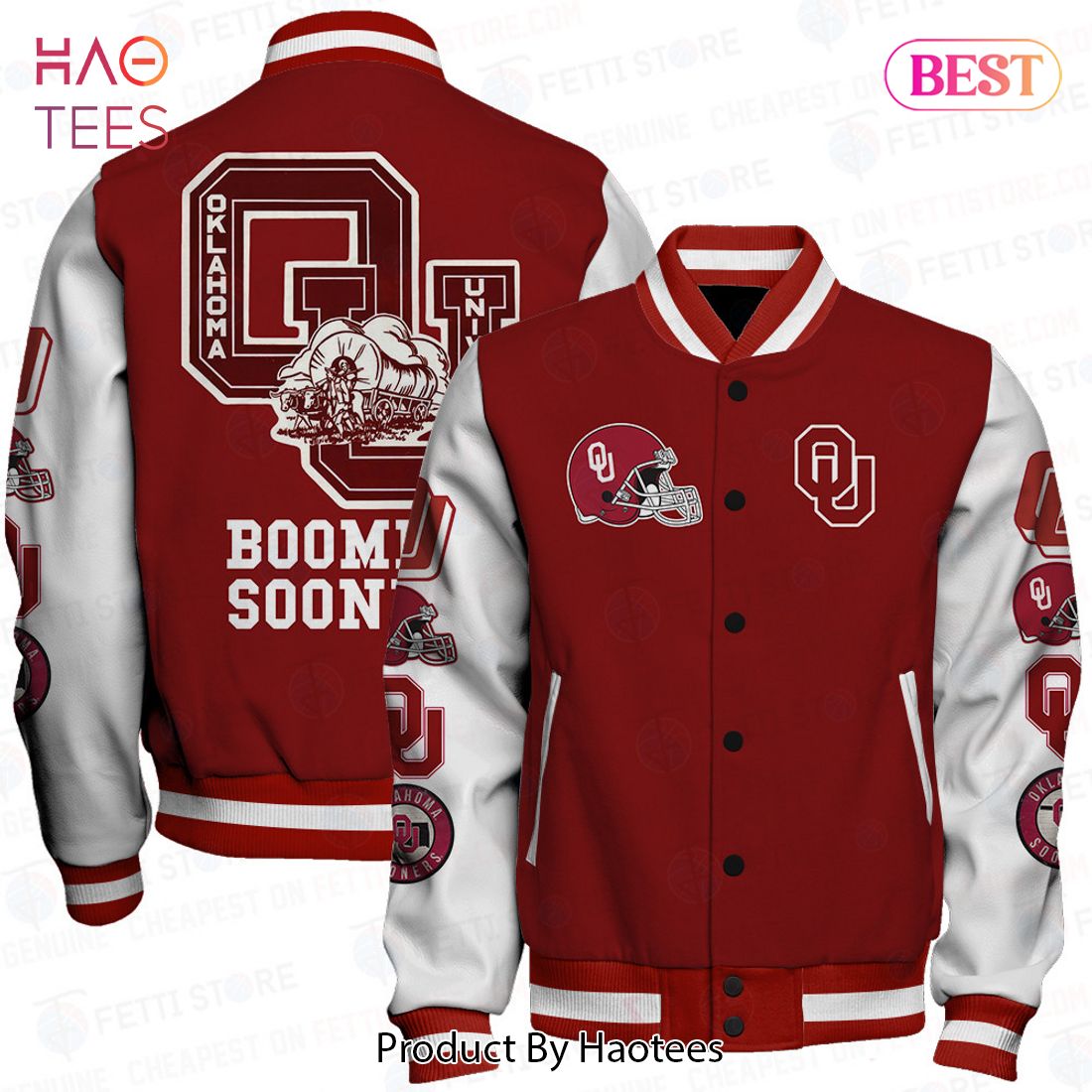 NCAA Oklahoma Sooners Boomer Sooner Baseball Jacket