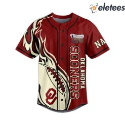 Alternative view of NCAA Oklahoma Sooners Boomer Sooner Baseball Jersey