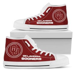NCAA Oklahoma Sooners Circle Logo High Top Shoes