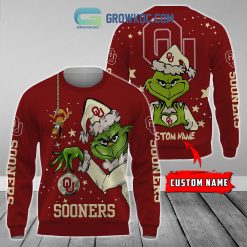 NCAA Oklahoma Sooners Custom Name Grinch Christmas Sweatshirt