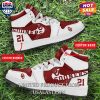 NCAA Oklahoma Sooners Custom Name Number White Crimson Air Jordan 1 High Sneakers