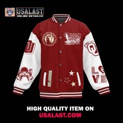 Alternative view of NCAA Oklahoma Sooners New Boomer Sooner Baseball Jacket