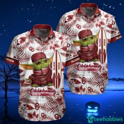 NCAA Oklahoma Sooners Yoda Surfboard Hawaiian Shirt