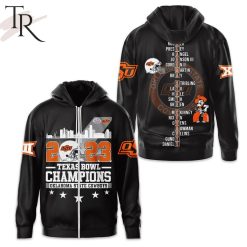 NCAA Oklahoma State Cowboys 2023 Texas Bowl Champions Zip Up Hoodie