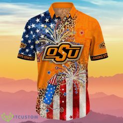 Alternative view of NCAA Oklahoma State Cowboys 4th Of July Independence Day Hawaiian Shirt