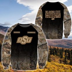 NCAA Oklahoma State Cowboys Custom Name Hunting Camo Style Sweatshirt