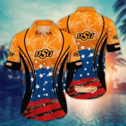 NCAA Oklahoma State Cowboys Star Pattern Hawaiian Shirt