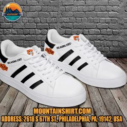 Alternative view of NCAA Oklahoma State Cowboys White Black Stripes Stan Smith Shoes