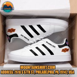 NCAA Oklahoma State Cowboys White Black Stripes Stan Smith Shoes