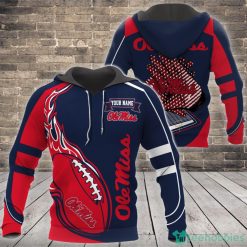 NCAA Ole Miss Rebels Custom Name Fire Ball Pullover Hoodie