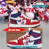 NCAA Ole Miss Rebels Custom Name White Red Air Jordan 1 High Sneakers