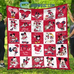 Alternative view of NCAA Ole Miss Rebels Mickey Disney Quilt Blanket