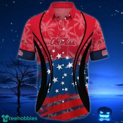 Alternative view of NCAA Ole Miss Rebels Star Pattern Hawaiian Shirt