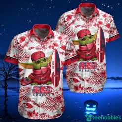 NCAA Ole Miss Rebels Yoda Surfboard Hawaiian Shirt