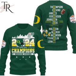 NCAA Oregon Ducks 2024 Fiesta Bowl Champions Green Sweatshirt