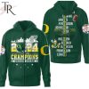 NCAA Oregon Ducks 2024 Fiesta Bowl Champions Green Zip Up Hoodie