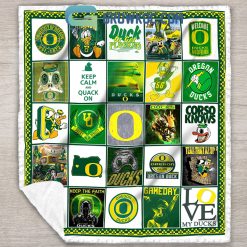 Alternative view of NCAA Oregon Ducks Collection Design Fleece Blanket