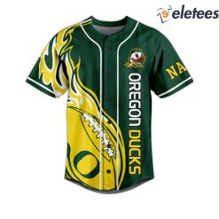 Alternative view of NCAA Oregon Ducks Custom Name Win The Day Baseball Jersey