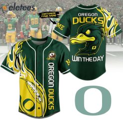 NCAA Oregon Ducks Custom Name Win The Day Baseball Jersey