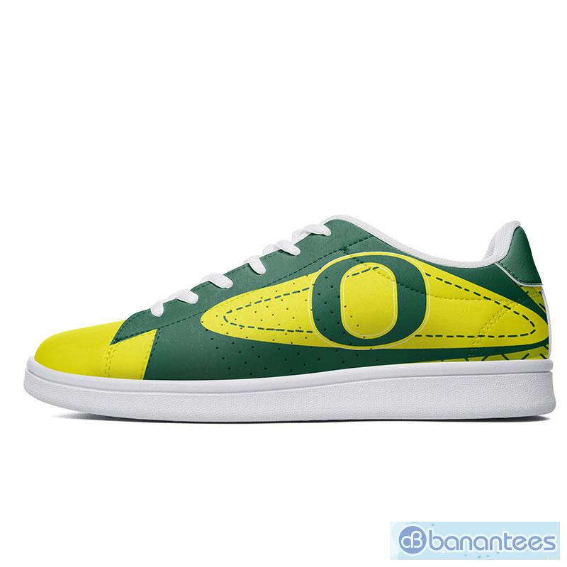 NCAA Oregon Ducks Green Yellow Stan Smith Shoes - Image 3