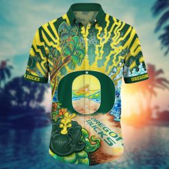 Alternative view of NCAA Oregon Ducks Pool Daystime Hawaiian Shirt