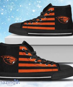 NCAA Oregon State Beavers American Flag High Top Shoes