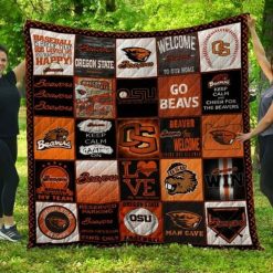 NCAA Oregon State Beavers Collection Quilt Blanket