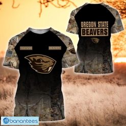 NCAA Oregon State Beavers Custom Name Hunting Camo Style T-Shirt
