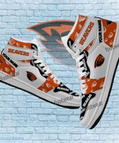 NCAA Oregon State Beavers Custom Name Logo Air Jordan 1 High Sneakers