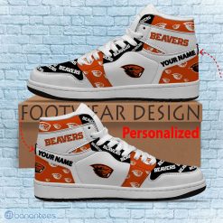Alternative view of NCAA Oregon State Beavers Custom Name Logo Air Jordan 1 High Sneakers