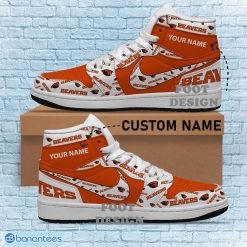 Alternative view of NCAA Oregon State Beavers Custom Name New Season Design Air Jordan 1 High Sneakers