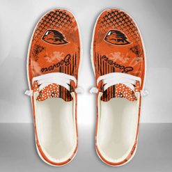 NCAA Oregon State Beavers Custom Name Orange Hey Dude Shoes