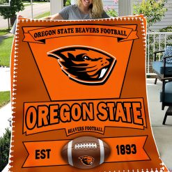 Alternative view of NCAA Oregon State Beavers EST 1893 Fleece Blanket