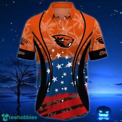 Alternative view of NCAA Oregon State Beavers Star Pattern Hawaiian Shirt