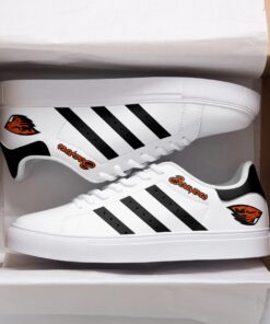 NCAA Oregon State Beavers White Black Stripes Stan Smith Shoes
