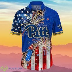 Alternative view of NCAA Pittsburgh Panthers 4th Of July Independence Day Hawaiian Shirt