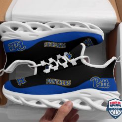 NCAA Pittsburgh Panthers Blue Black Max Soul Shoes
