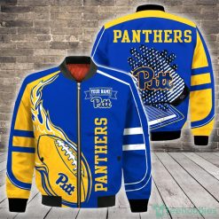 NCAA Pittsburgh Panthers Custom Name Fire Ball Bomber Jacket