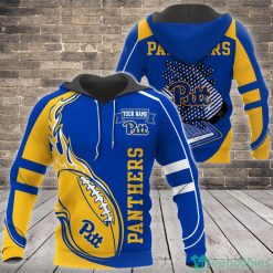 NCAA Pittsburgh Panthers Custom Name Fire Ball Pullover Hoodie