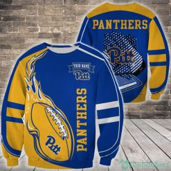 NCAA Pittsburgh Panthers Custom Name Fire Ball Sweatshirt