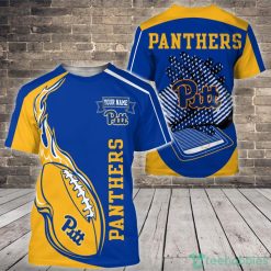 NCAA Pittsburgh Panthers Custom Name Fire Ball T-Shirt