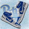 NCAA Pittsburgh Panthers Custom Name New Season Design Air Jordan 1 High Sneakers
