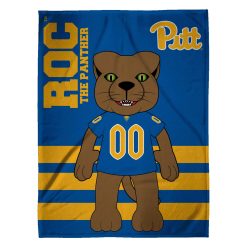 NCAA Pittsburgh Panthers Custom Number Mascot Fleece Blanket
