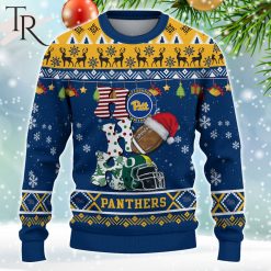 Alternative view of NCAA Pittsburgh Panthers HO HO HO Ugly Christmas Sweater